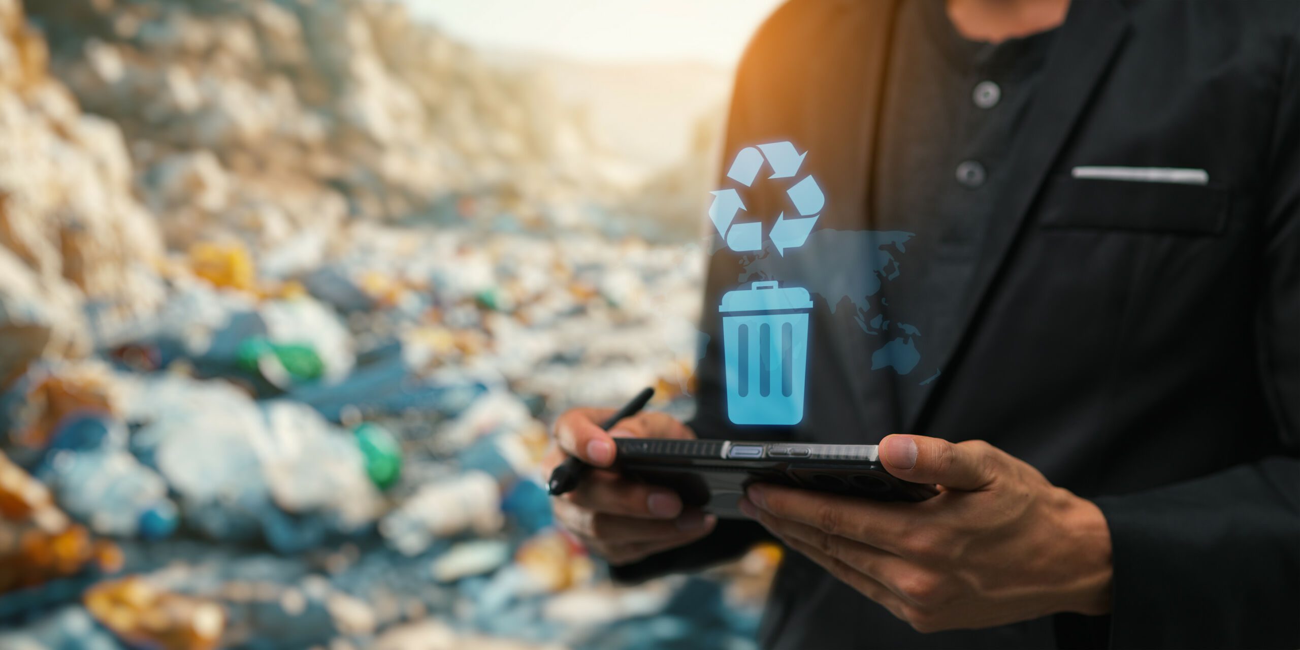 Materiały do recykling na wysypisku